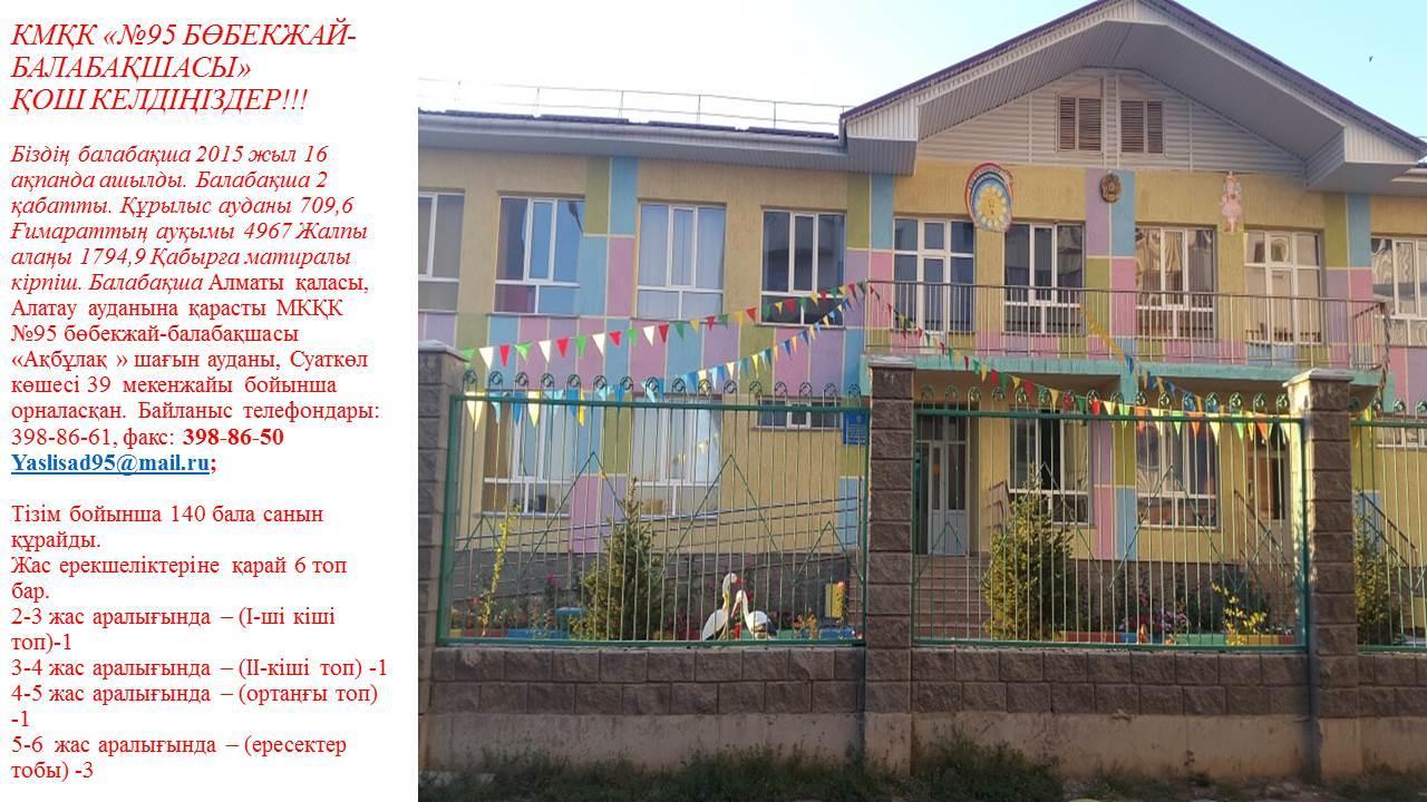 Балабақша мәліметтері